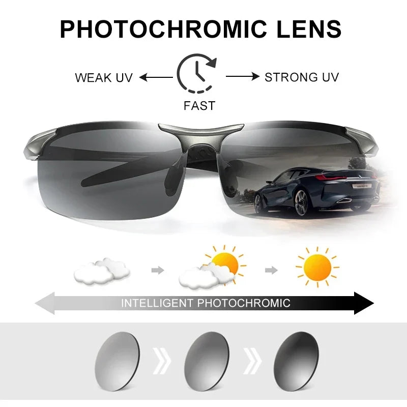 Photochromic Sunglasses Polarized Day Night Driving Glasses With Anti Glare UV Protection Summer 2026