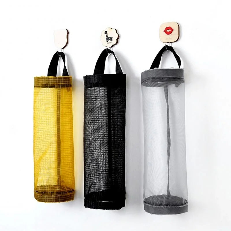Wall-Mounted Home Organizers for Grocery Bags - Plastic Bag Dispenser &amp; Kitchen Organizer