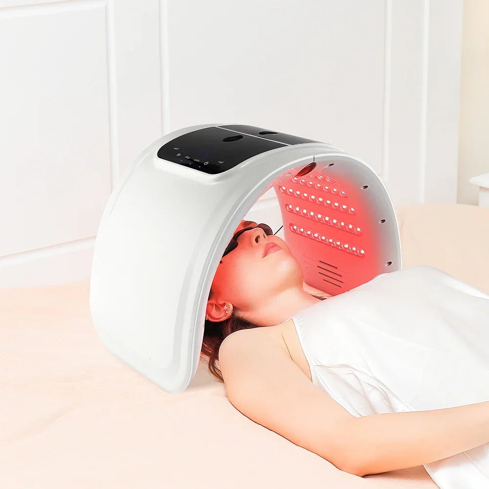 7-colour LED Photon Face Mask &amp; Nano Spray Machine - Skin Rejuvenation Anti-Aging Home Therapy