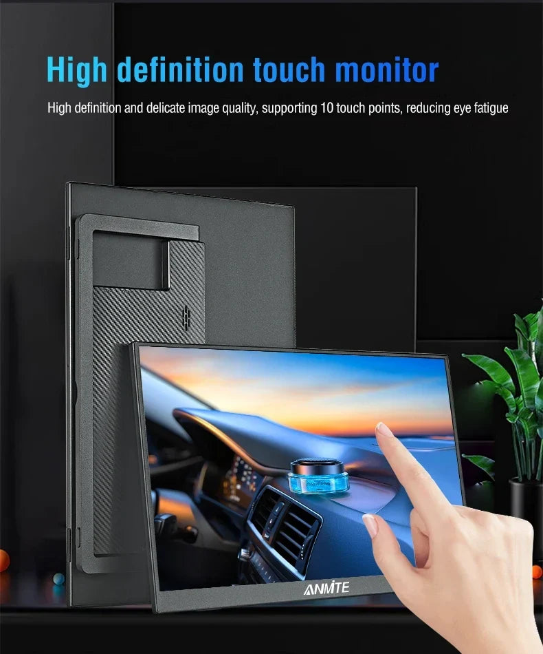 Portable 15.6 Inch Touch Monitor 1080p HDR Gaming On The Go