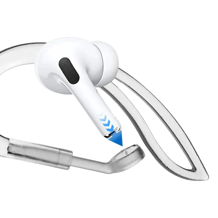 Transparent Silicone Ear Hooks for Airpods Adjustable Anti-Slip Sports Accessories
