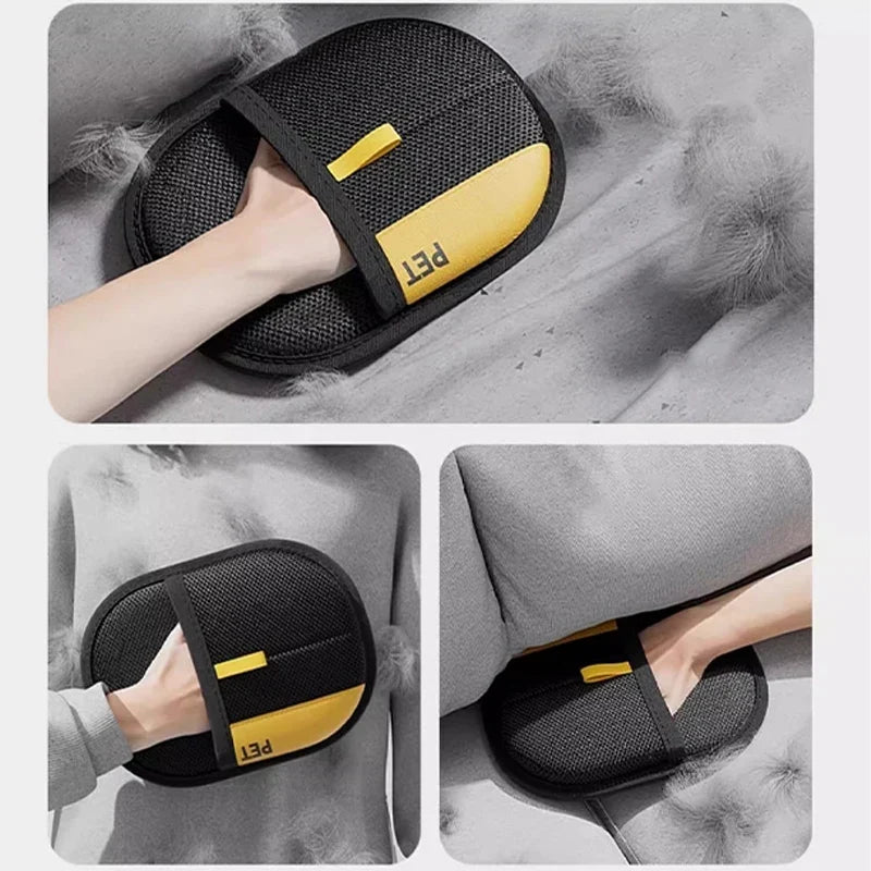 Double-Sided Pet Grooming Glove – Removes Hair from Furniture and Coat, Cats and Dogs
