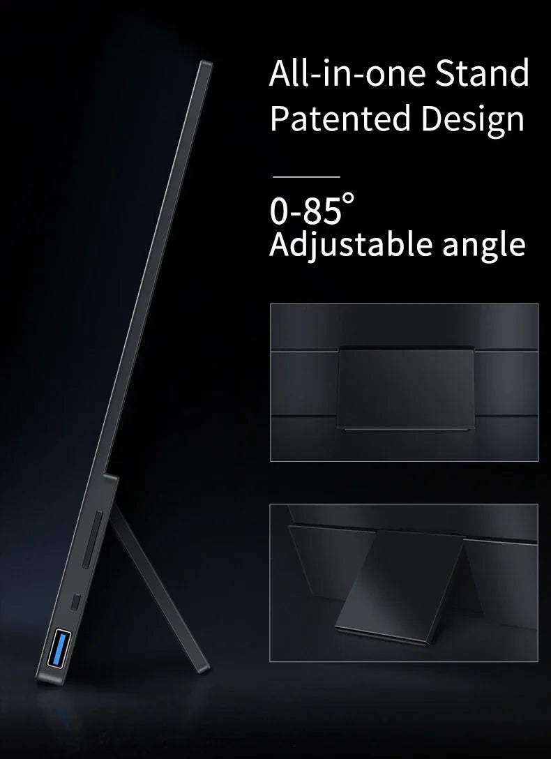 OLED 13.3 Portable Monitor Metal Frame Travel Display