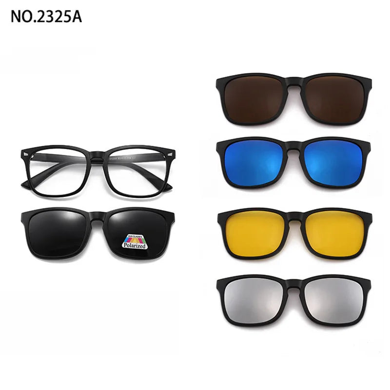 Magnetic Clip Sunglasses Interchangeable Lens Set 5 Lenses Polarized Prescription Ready Summer 2026 Gift