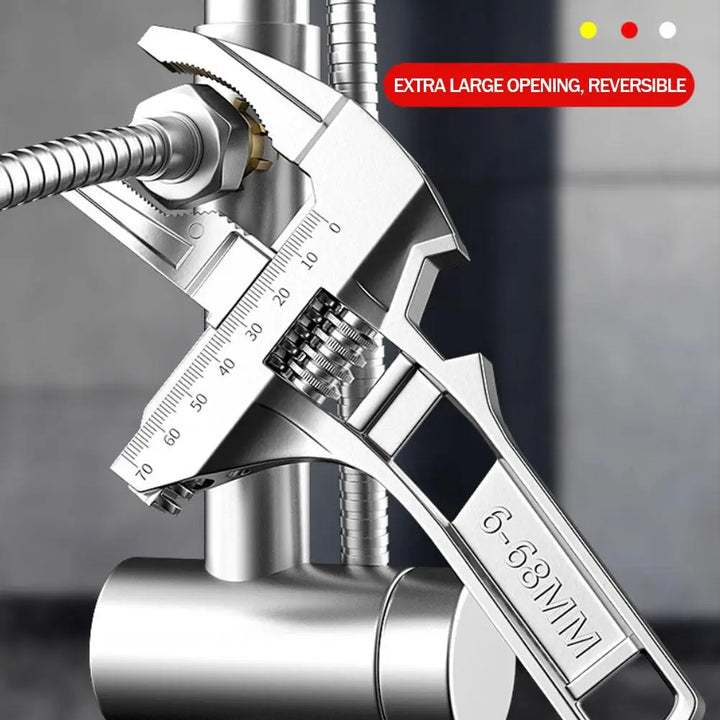 Adjustable Pipe Wrench &amp; Nut Key - 6-68mm Home Tools for Bathroom Repair, Multi-functional Spanner