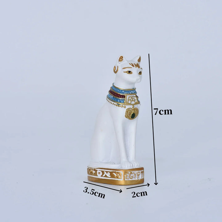 Cat Statue Mini Egyptian Cat Goddess Resin Decor For Home And Garden Retro Gift Idea