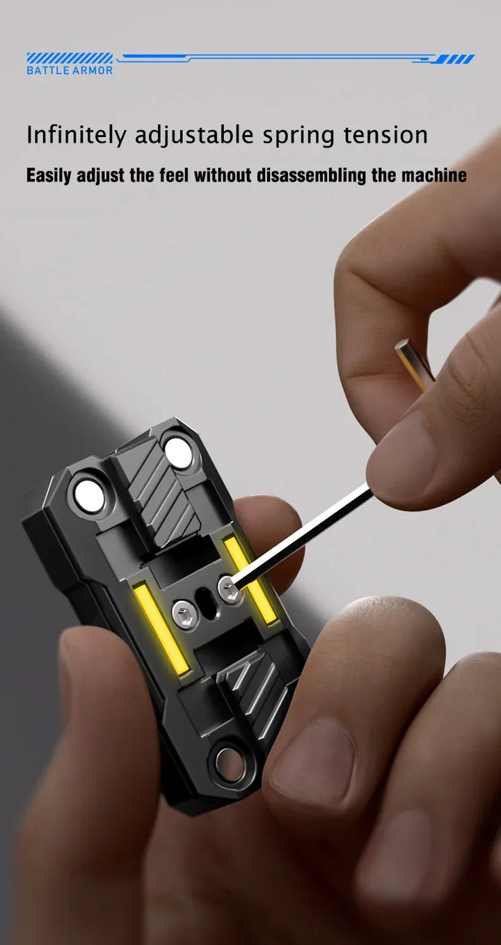 Luminous Push Slider Metal Fidget Toy EDC Stress Relief