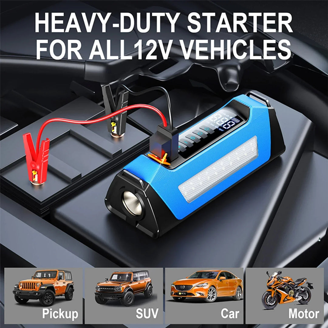 Car Jump Starter Portable Power Bank 12V With Air Compressor 6000A Peak Emergency Start 180 PSI Fall 2025