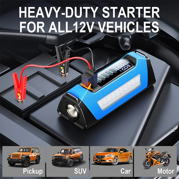 Car Jump Starter Portable Power Bank 12V With Air Compressor 6000A Peak Emergency Start 180 PSI Fall 2025