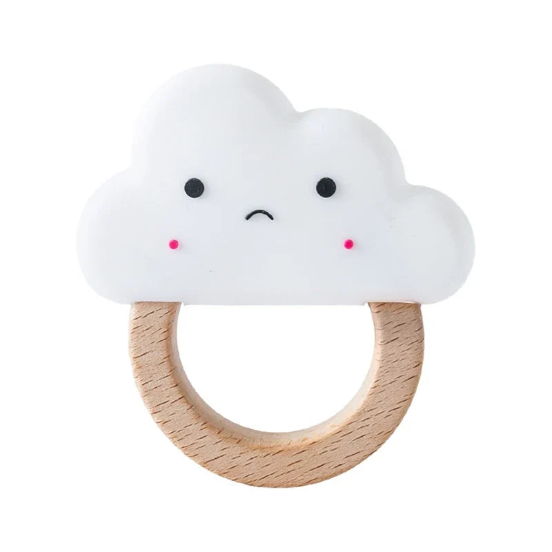 Crochet Bear Teether Rattle Ring Newborn Sensory Toys