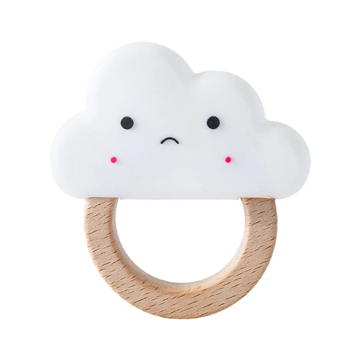 Crochet Bear Teether Rattle Ring Newborn Sensory Toys