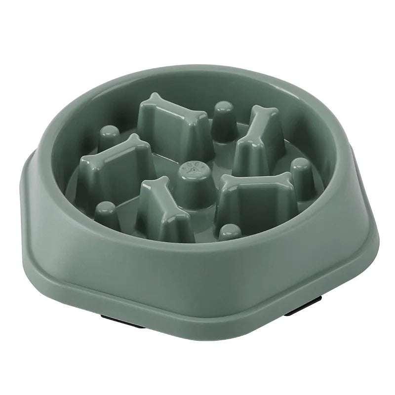 Pet Slow Food Bowl Anti-choking Feeder for Small Dogs - PP Plastic Dish, Anti-gulping Eating Plate