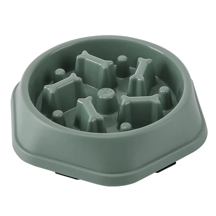 Pet Slow Food Bowl Anti-choking Feeder for Small Dogs - PP Plastic Dish, Anti-gulping Eating Plate