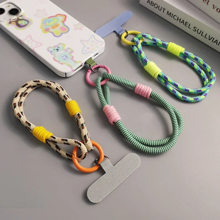 Universal Mobile Phone Lanyard with Anti-Loss Wrist Strap &amp; Accessories - Stylish Two-Strand Design