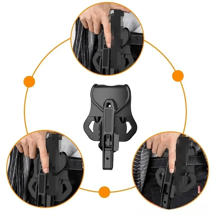 Nylon Pistol Belt Holster - Universal Fit for Double Stack 9mm Handguns, Airsoft and Outdoor Carry