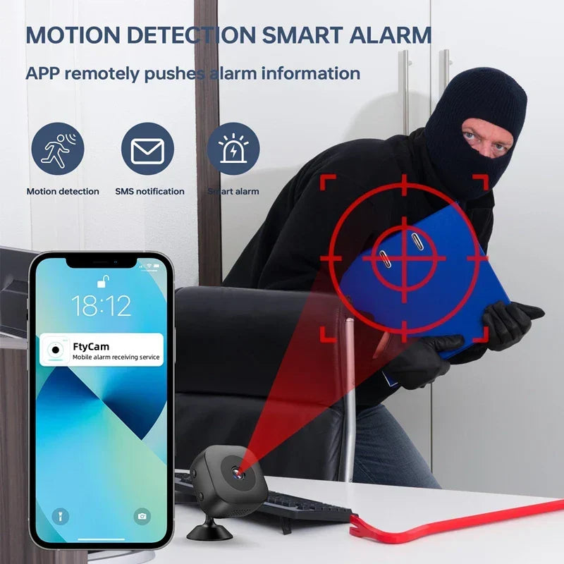 Mini HD Security Camera WiFi Remote Monitor 1080P Night Vision Motion Detection Smart Home Fall 2025 Gift