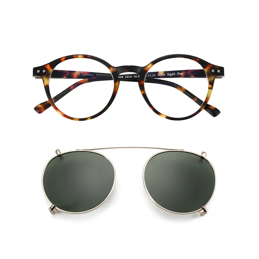 Clip On Sunglasses Retro Round Frames Anti Blue Light Polarizing Clip Ons Summer 2026