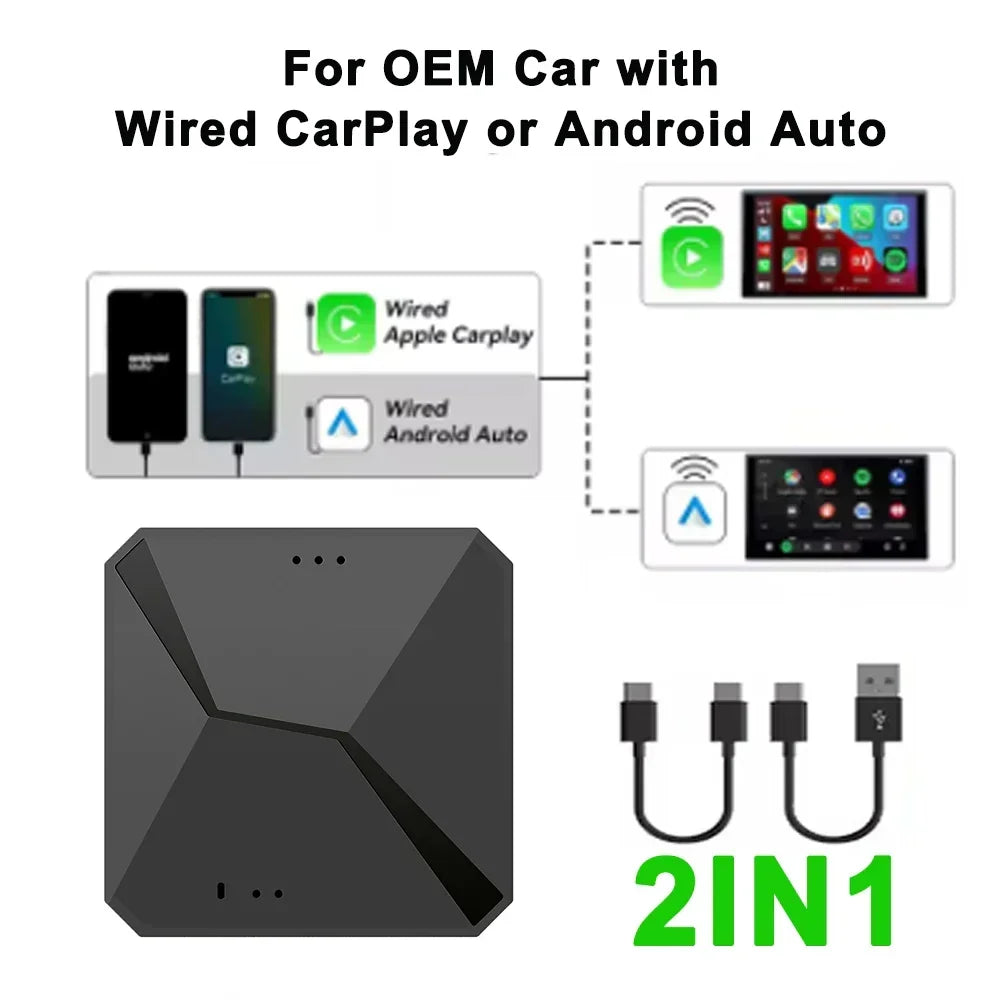 Android TV Box CarPlay AI Wireless BuiltIn Play Store Android Auto YouTube Netflix Fall 2025 Trend Gift