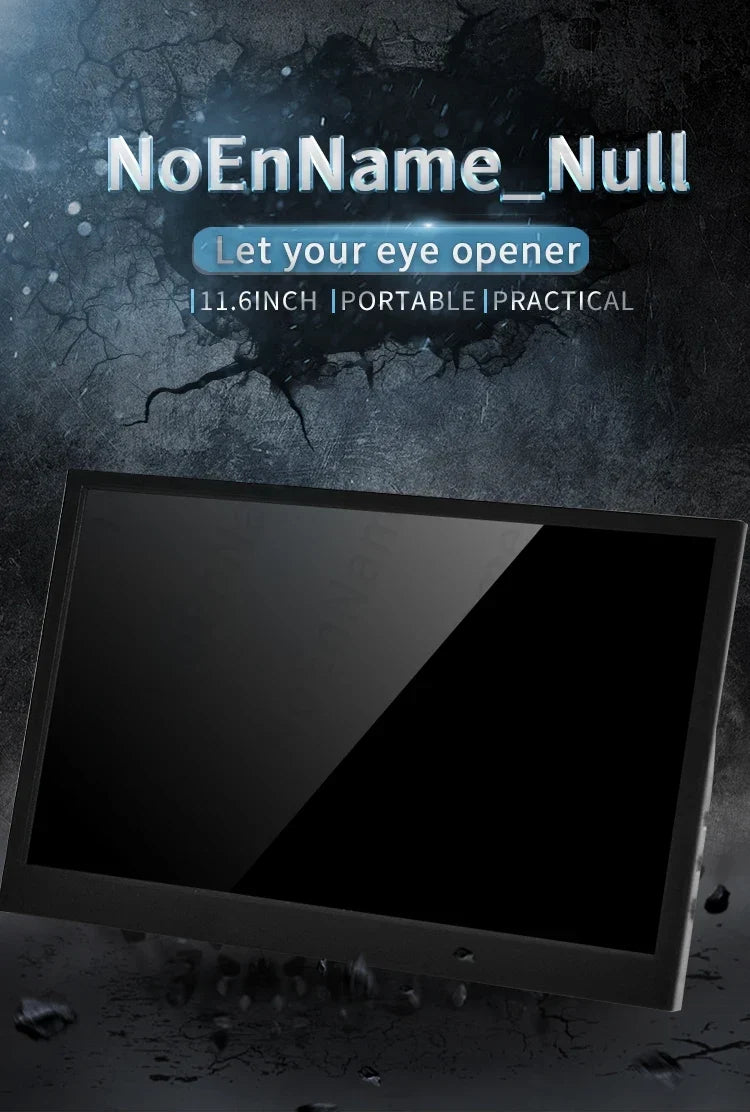 Portable 11.6 Inch HDMI Monitor 1366x768 Gaming Display