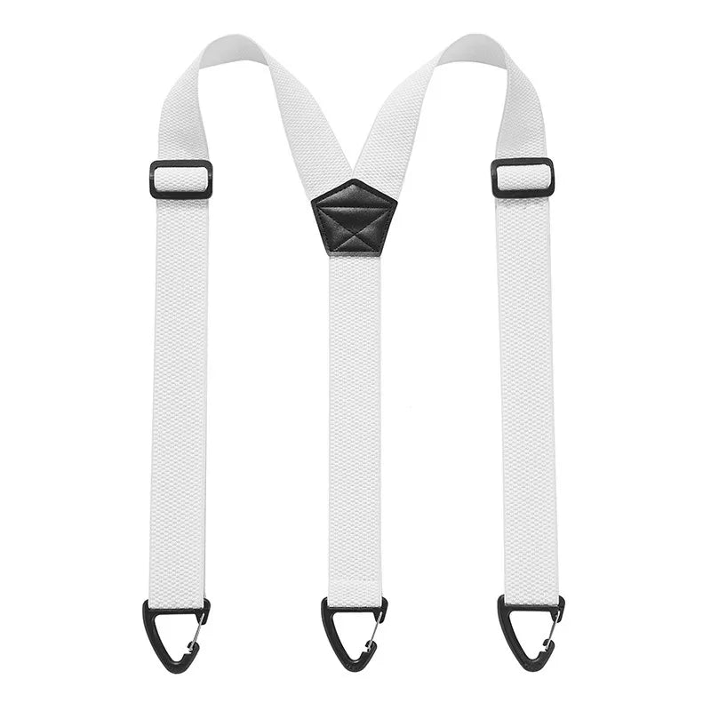 Suspenders Black 3.8cm Wide Y-Back Elastic Work Braces Fall 2026 With Plastic Gripper Clasps