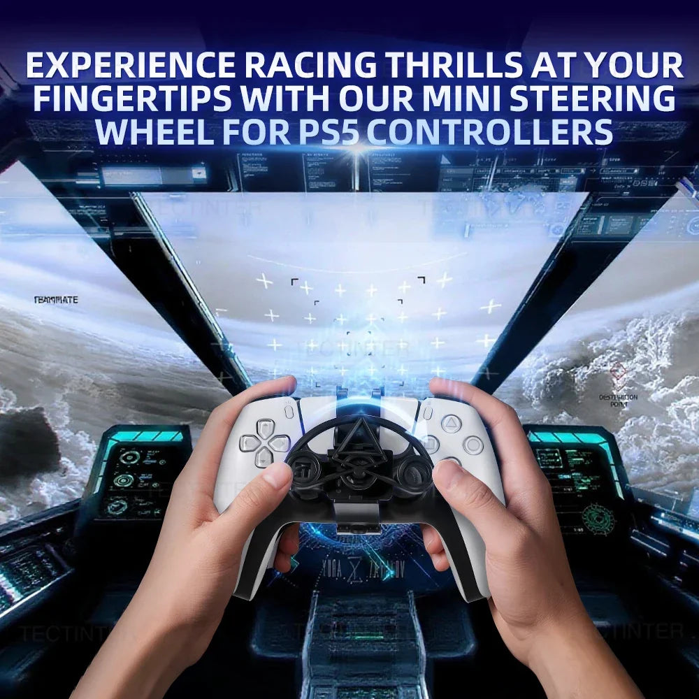 PS5 Controller Mini Steering Wheel Racing Gamepad Accessory 360 Degree Rotation Enhanced Gameplay Summer 2026 Gift