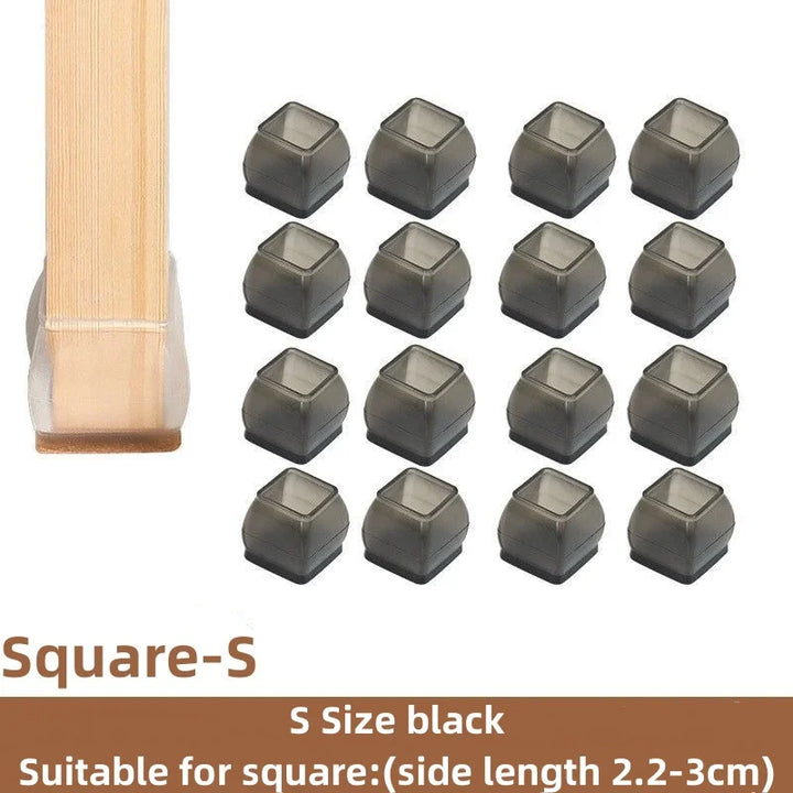 Silicone Non-Slip Furniture Leg Pads 16-Pack – Floor Protectors Chair Feet Leveling Mat 2026