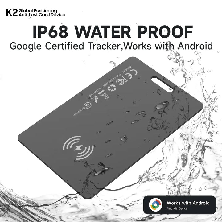 Smart Wallet Tracker Card IP68 Waterproof – Wireless Rechargeable Android Item Locator 2026