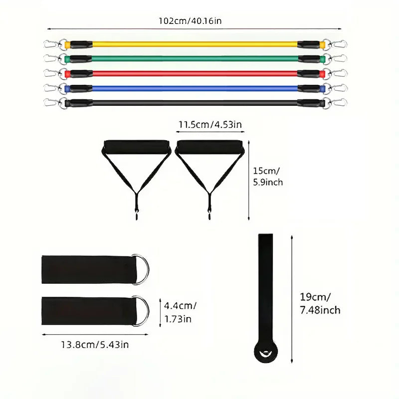 Lightweight Fitness Equipment - Portable Resistance Bands for Exercise, Bodybuilding &amp; Weight Loss