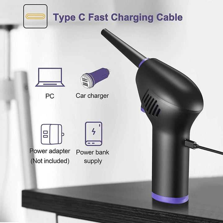 Cordless Air Duster Portable 15000mAh Electric Cleaner - USB Rechargeable Compressed Air Blower