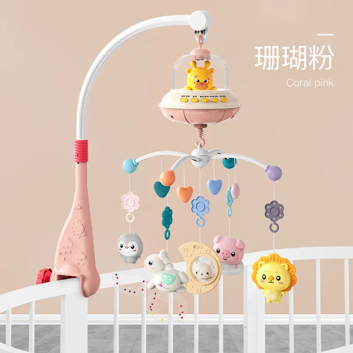 Crib Mobile Remote Music Light Newborn Sensory Toys