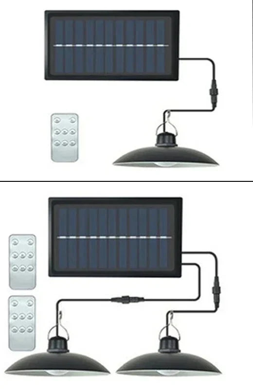 Solar Pendant Light With Remote Control, Outdoor Waterproof LED Lamps For Shed Barn Backyard Patio 2026
