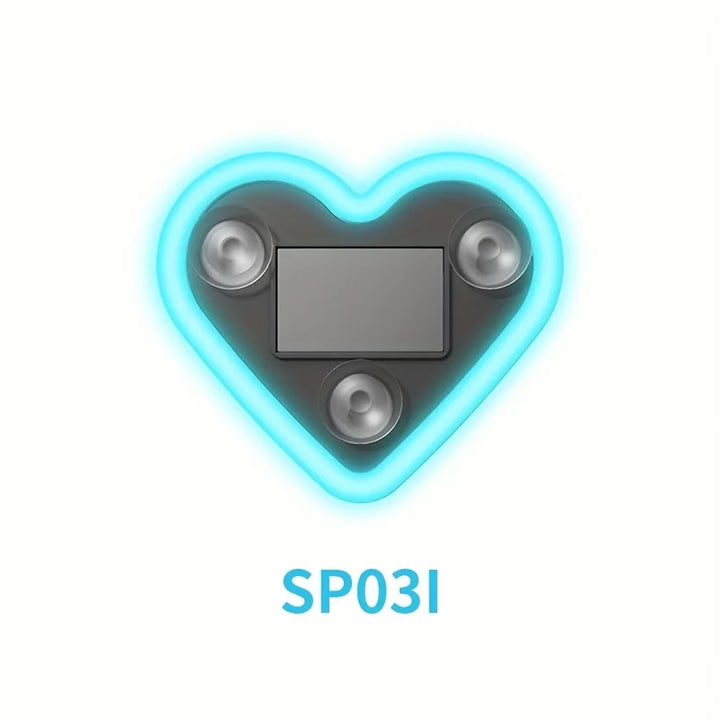 Car Window Neon Light Heart Shaped LED Interior Lamp TikTok Viral Fall 2026 Solar Powered Wiring Free
