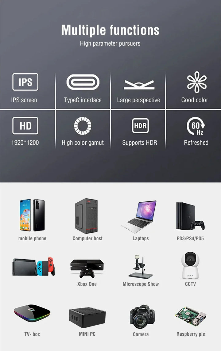 Portable Monitor 14.1 Inch Touch IPS HDR10 Second Screen