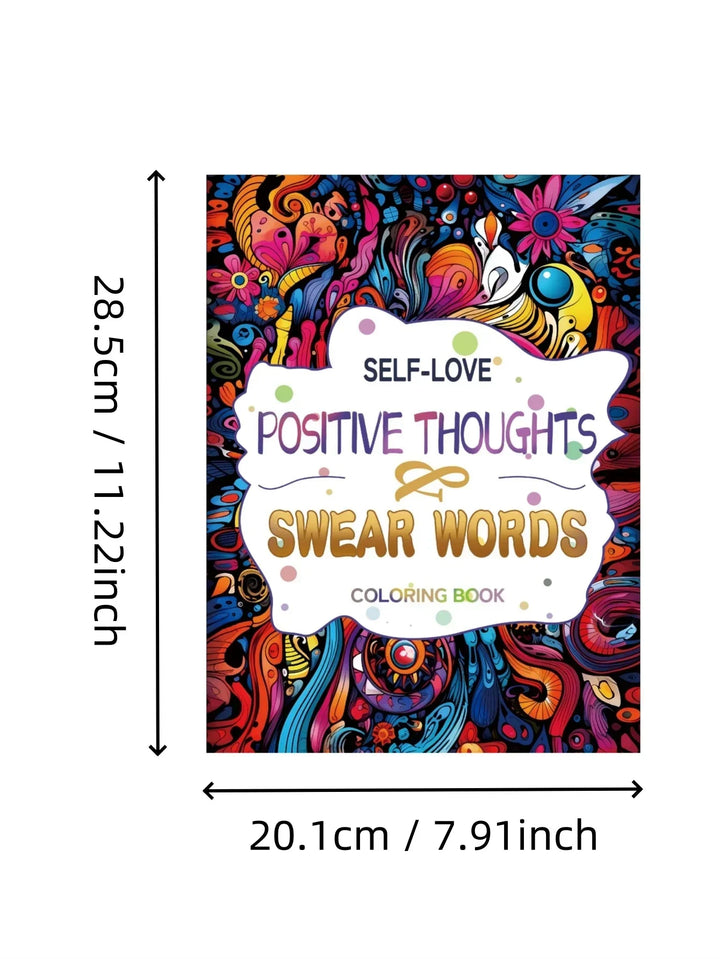 colouring Book Upgraded Thick Paper Mindfulness Positive Thoughts And Swear Words Holiday Gift 2025 Stress Relief