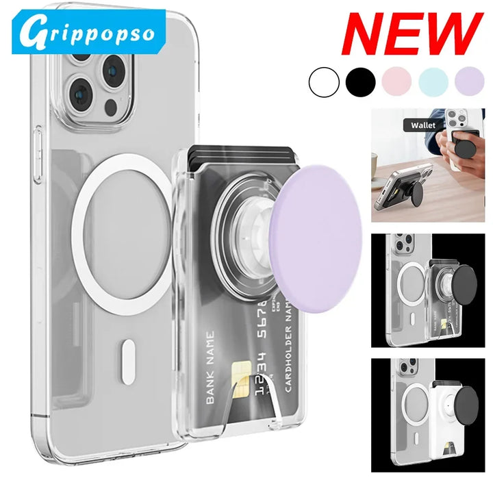 Magnetic Wallet With Expanding Grip For Phones Universal Card Holder Case Anti Scratch And Dustproof Back To School 2026