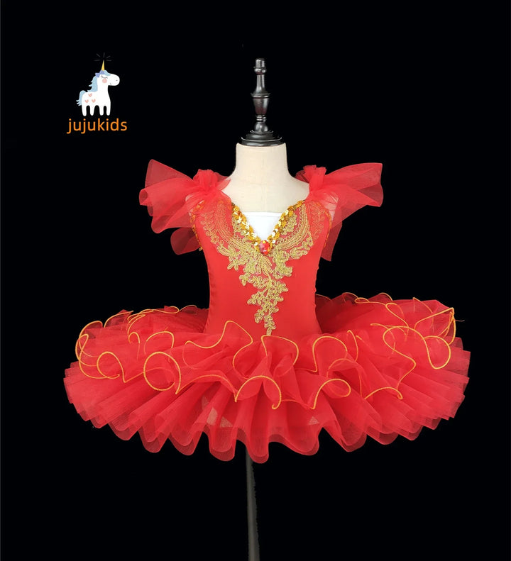 Lightweight girls ballet tutu - pancake-style, polyester, for recital performances