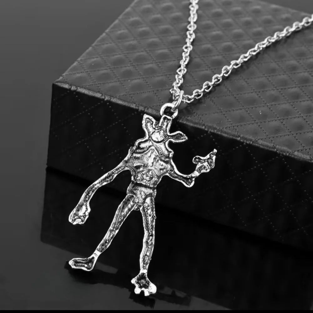 Monster Pendant Necklace 925 Sterling Silver Upside-Down Monster Charm Adjustable Valentine Gift 2026 Gift Ready