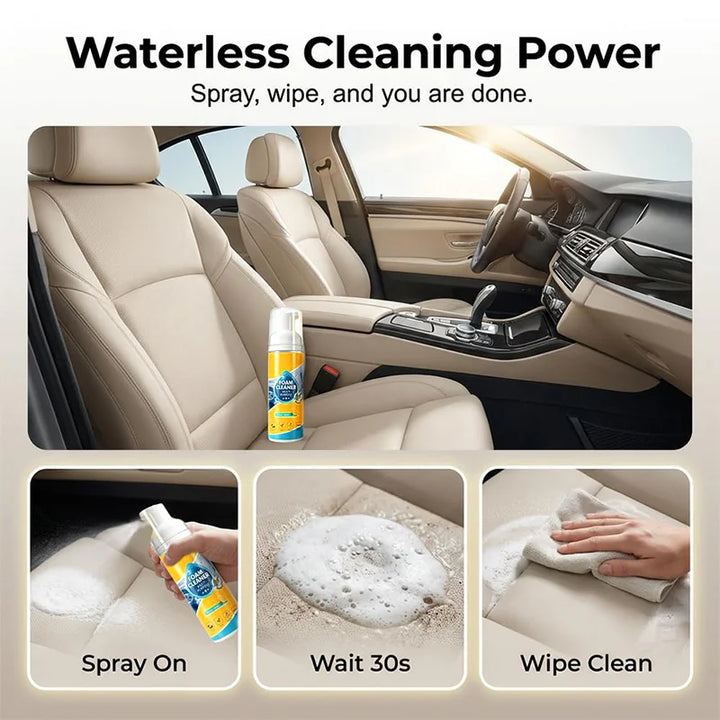 Foam Cleaner 4-In-1 Enzyme 150ml All-Purpose Cleaning Spray Spring 2026 No Rinse Car Interior and Kitchen Lemon Scent