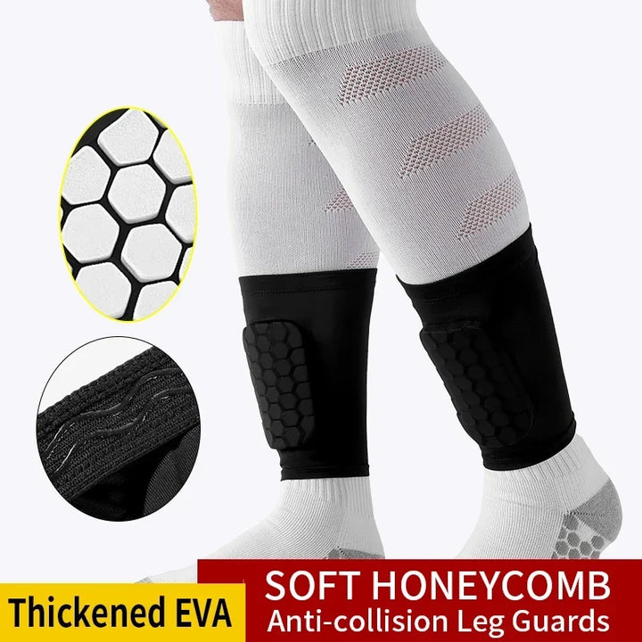 Football Shin Guard Sleeve Covers - Lightweight Elastic Protective Leg Sleeves for Men Women and Teens