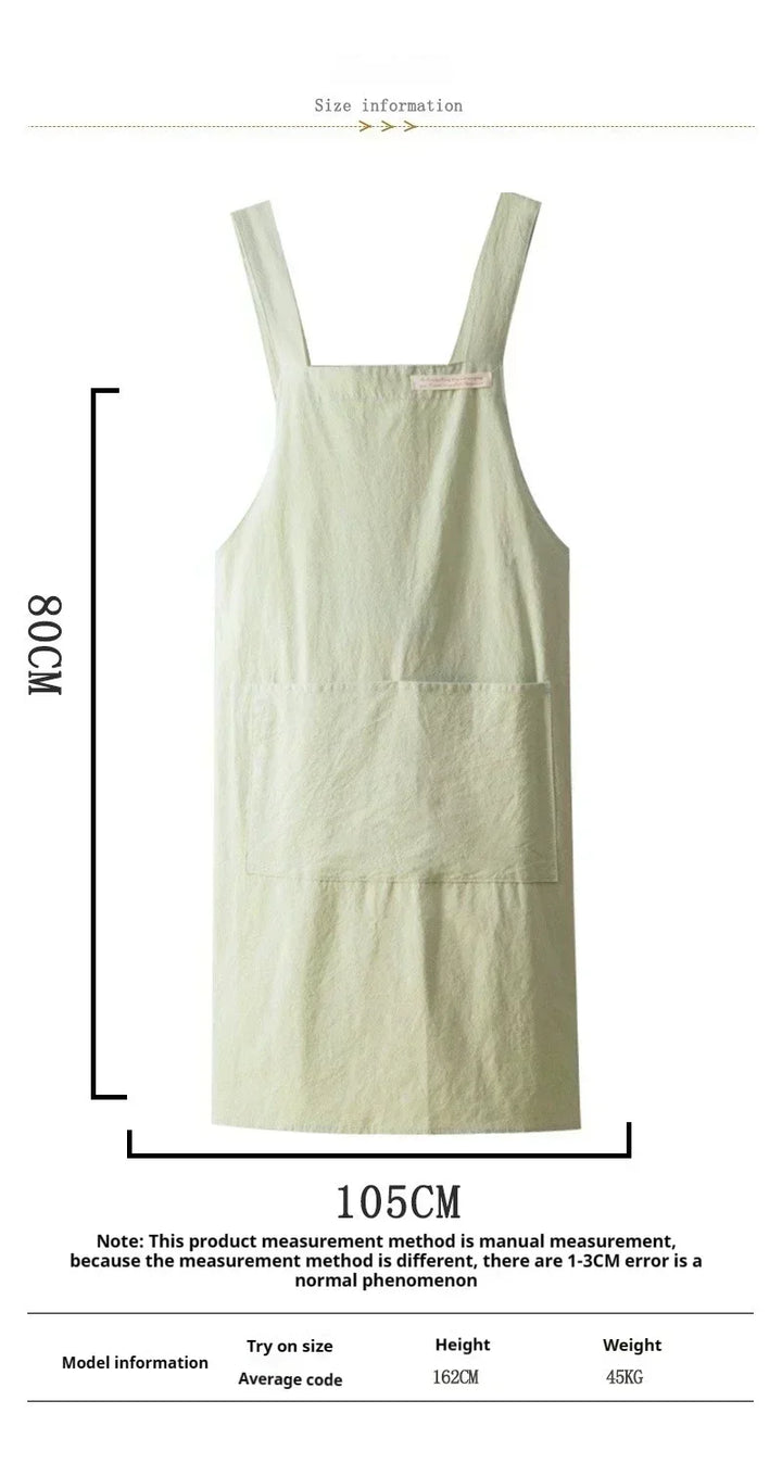 Apron Cotton Linen Minimalist Japanese Korean Kitchen And Florist Apron Fall 2025 Breathable Durable