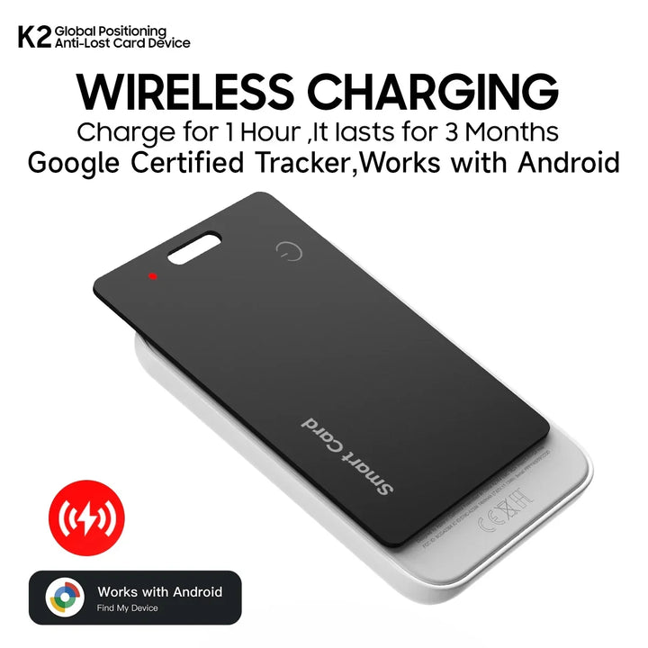 Smart Wallet Tracker Card IP68 Waterproof – Wireless Rechargeable Android Item Locator 2026