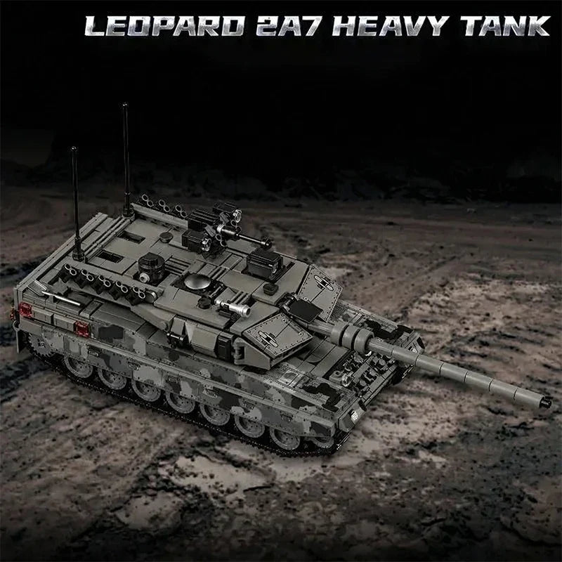 Military Tank Building Blocks Leopard 2A7 Model 1007 Pieces Camouflage Brick Set Fall 2026 Gift