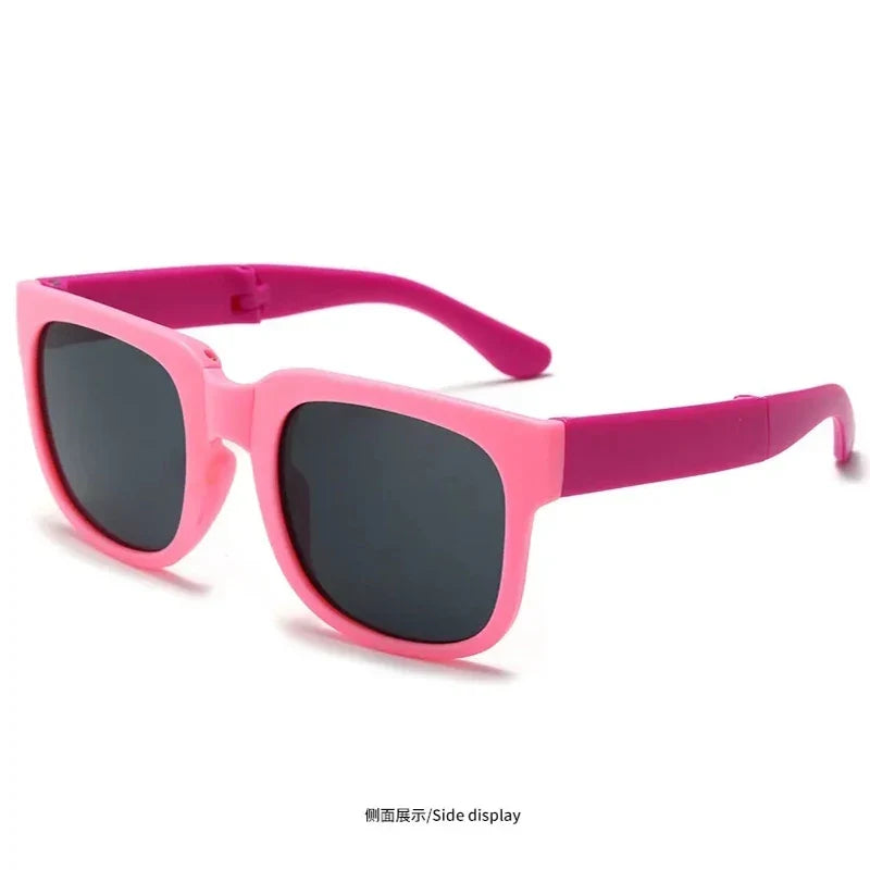 Kids Sunglasses Foldable Square Frame UV400 Protection for Outdoor Play Summer 2026 Gift Idea