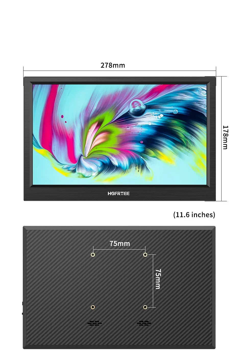Portable Monitor 11.6 Inch HDMI Gaming Second Screen