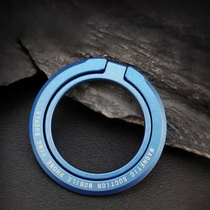 Magnetic iPhone Ring Holder - Foldable Grip Stand &amp; Accessories for Mobile Support