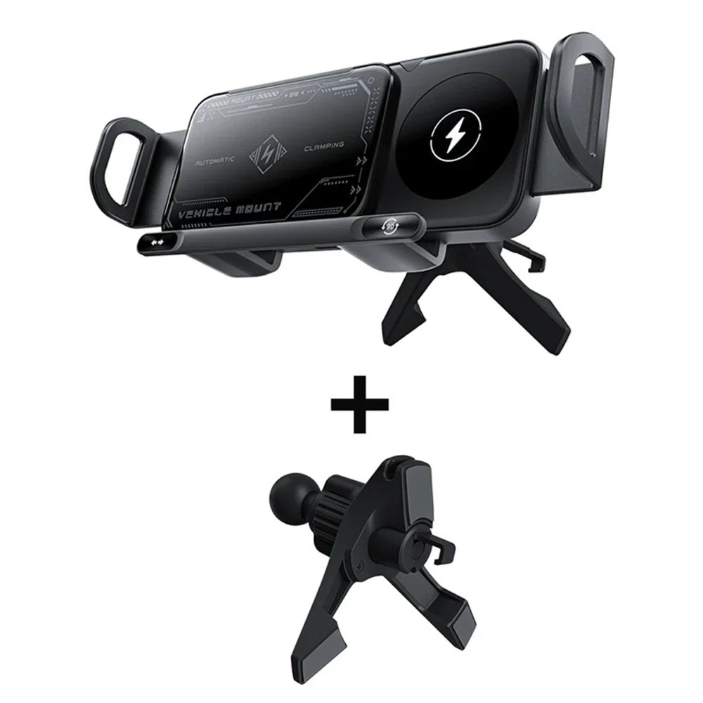 Wireless Car Charger Dual Coil Fold Screen Mount Fast Charge For Foldable Phones Air Vent Car Holder Fall 2026