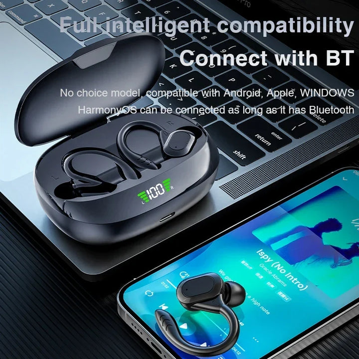 AI Translation Earphones Wireless Ear Hook Bluetooth