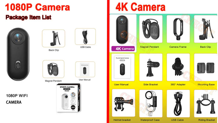 Action Camera Mini 4K 1080P Helmet And Bike Mount WiFi Full HD Sports Cam Summer 2026 Gear For Action Sports