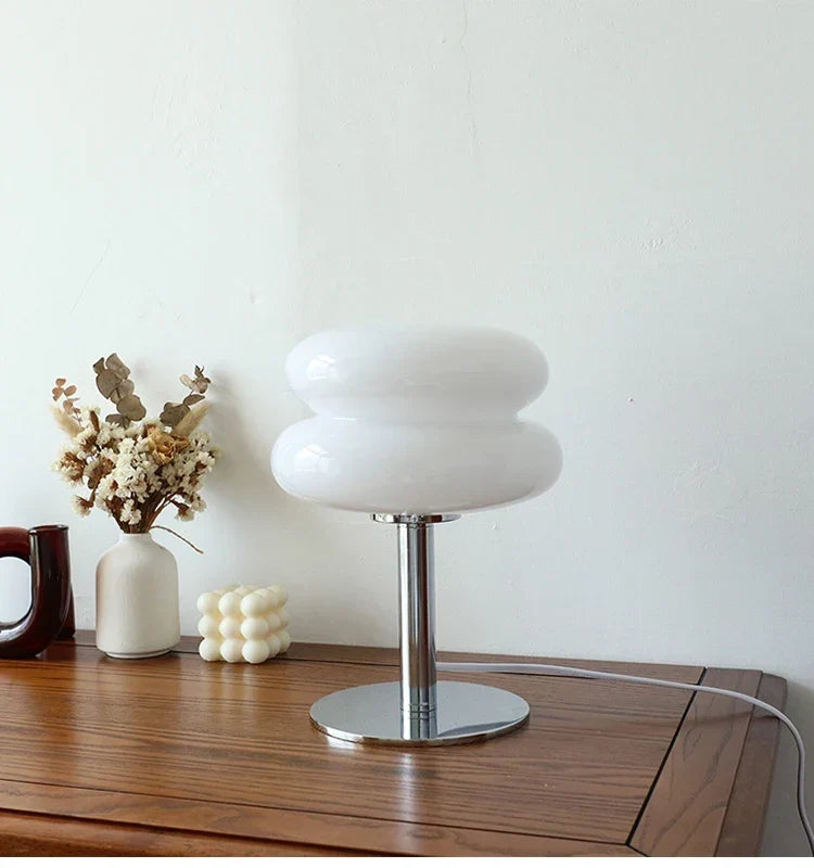 Macaron Glass Table Lamp Trichrome Night Light Eye Guard