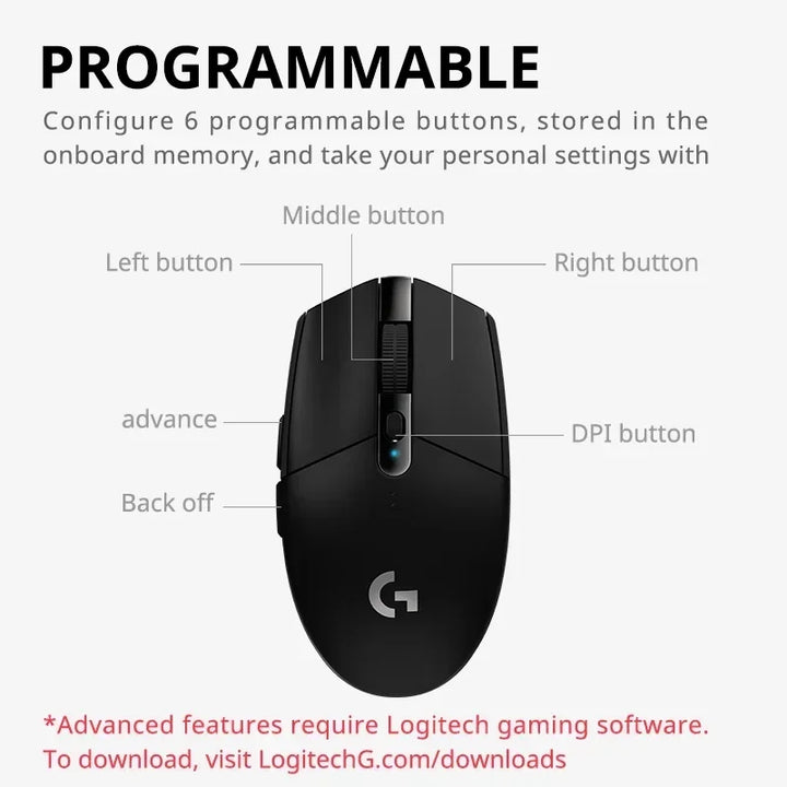 Wireless Lightweight Gaming Mouse HERO Sensor 12K DPI